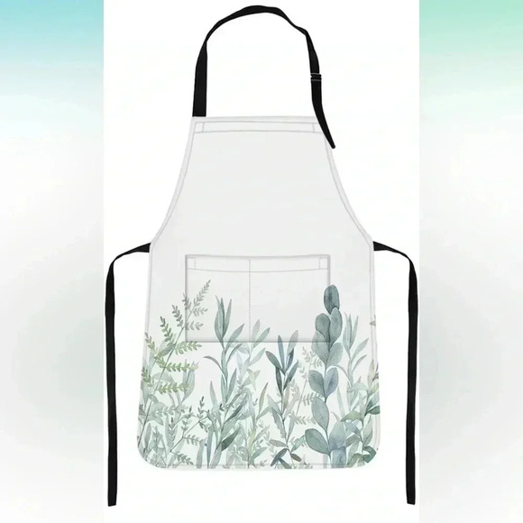 Floral Botanical Leaf Apron - Picture 1 of 3